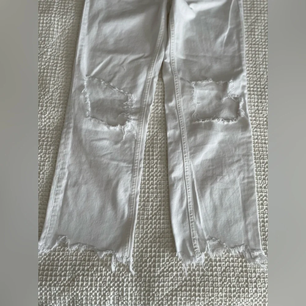 FREE PEOPLE We The Free Maggie Mid Rise Straight in Optic White Size 25